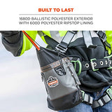 Ergodyne Arsenal 5926 Bolsa de herramientas con pernos, corta, poliéster, gris
