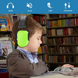 ProCase Orejeras de Protección Auditiva para Niños, Earmuff con Cancelación de Ruido NRR 25db Protector Auditivo para Niños Pequeños Niños Adolescentes en Lugar Ruidoso -Verde