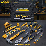 Hi-Spec 57 Piece Home & Garage Tool Kit Set. Full Set of Complete Repair & Maintenance Hand Tools for The Household, Office, Workplace & Workshop. All in a Storage Case
