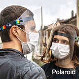 Polaroid Careta protectora en Policarbonato, Ajustable, Diseño Ligero, Calidad Optica y protección UV, Protección Facial, Reutilizable, Incluye funda protectora en Microfibra, Multicolor