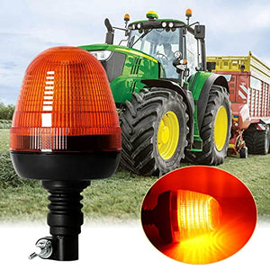MAIALOT 60 LED giratorio intermitente ámbar baliza de montaje flexible luz estroboscópica tractor luz de advertencia de emergencia para carretilla elevadora camión cortadora UTV