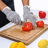ThreeH Guantes resistentes a cortes Guantes de cocina de seguridad de nivel 5 para corte de carne, tallado de madera, despiece, tallado GL02 S
