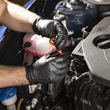 [100 unidades] Guantes desechables de nitrilo negro resistentes a los productos químicos, 6 mil. Guantes de látex extra resistentes y sin polvo, con textura, para los dedos, talla S
