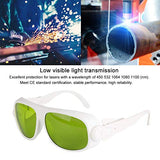 Gafas de protección óptica láser UV, gafas de seguridad para 450/532/1064/1080/1100 (nm)