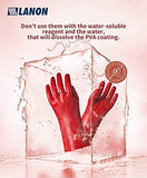 LANON Guantes de trabajo resistentes a los productos químicos PVA, reutilizables, resistentes con forro de algodón, protección de ácidos, alcalinos y aceite, talla grande