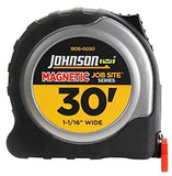 Johnson Level & Tool 1806-0030 30-Foot x 1 1/16-Inch JobSite Magnetic Tape