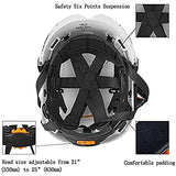 Casco Protector al Aire Libre Ajustable con Gafas Casco de Seguridad Industrial para Escalada de Construcción/Yellow / 1 PCS