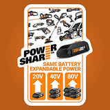 WORX WX820L.2 - Lijadora multifunción inalámbrica (20 V, 2,0 Ah, 2 baterías y 1 cargador)
