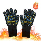 Guante de Cocina BBQ, Guantes Ignífugos de 800 Fire 1482 ° F Para Horno Resistente A Altas Temperaturas, Guantes de Trabajo Antideslizantes Con Puño Largo Extendido Para Cocinar A La Parrilla (1 Par)