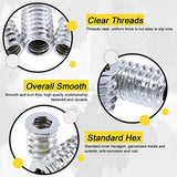 Hilitchi Kit de 120 piezas de insertos roscados, tuercas de inserción roscadas hexagonales, insertos de madera roscados, tornillo en tuerca, cierre roscado para muebles de madera (kit surtido de 1/4 pulgadas + 5/16 pulgadas, 120 piezas)
