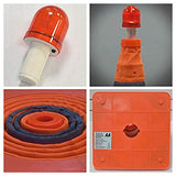 Cono De Tráfico Con Luz LED, Cono De Seguridad Altura 70 Cm Pieza De Señalización Emergencia Pilón De Seguridad Con Rayas Reflectantes Flexible Y Transportable