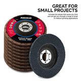 Neiko 11259A Germany VSM Platinum Zirconia Flap Disc | 4.5 x 7/8 pulgadas, grano 40, tipo plano #27-10 unidades