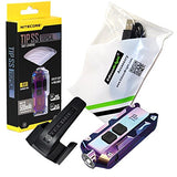 Nitecore TIP 2017 360 lúmenes USB recargable de acero inoxidable llavero de luz con la marca EdisonBright cable de carga USB