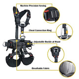 SOB - Arnés de escalada de grosor de cuerpo completo, arneses de montañismo, escalada en roca para escalada en roca, rapel, espeleología, árbol, proteger la cintura, cinturones de seguridad para rescatar el trabajo