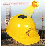 Casco de Seguridad Industrial,Casco de Seguridad al Aire Libre con Ventilador de Energía Solar,Gorra Protectora de Construcción/Yellow / 1 PCS