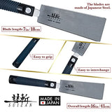 SUIZAN Serrucho Japonesa de Tracción Sierra de Mano 180mm Ryoba Saw Doble Filo para Carpintería (Ryoba Japonesa 180mm)