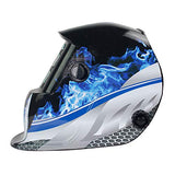 Casco de Soldadura con energía Solar Capucha de oscurecimiento automático con Rango de Sombra Ajustable 4/9-13 para máscara de Soldador de Arco Mig TIG (Fuego Azul)