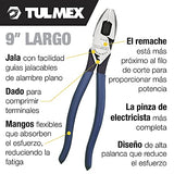 Klein Tools D215-9 Pinza Electricista Alta Palanca con Jala Guía Ponchadora de Conectores, 9"