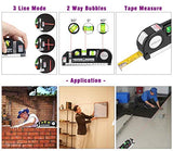 Laser level, Multipurpose Laser measure Line 8ft+ Tape Measure Ruler Adjusted Standard and Metric Rulers MICMI by MICMI