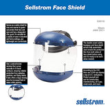 Sellstrom - Máscara de seguridad de doble corona para hombres y mujeres, tinte transparente, corona de policarbonato, protector de barbilla, ventana antivaho grande, casco de carraca, ANSI Z87.1, S38110