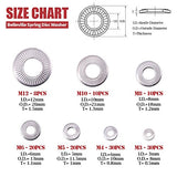 Hilitchi - Arandelas métricas de acero inoxidable 304, 128 piezas, M3 – M12