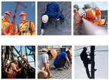 Casco de Seguridad Casco Industrial ABS con Gafas, diseño de Soporte Protector, Utilizado en proyectos de construcción, Operaciones a Gran altitud(Color:Orange)
