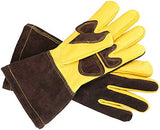 Guantes De Soldador, Guantes De Cuero For Soldar, Manoplas For Chimenea/Camping/Cocina/Jardinería