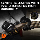 Vgo 2 pares de guantes de trabajo de seguridad, guantes mecánicos, guantes de impacto, guantes antivibración, guantes de aparejador, resistentes (talla M, negro, SL8849)