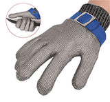 ThreeH Guantes de trabajo resistentes al corte de acero inoxidable Guantes de alambre 316L Nivel 5 de protección Para Cocina Carnicero GL09 S(1 pieza)