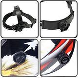 Casco de Soldadura con energía Solar Capucha de oscurecimiento automático con Rango de Sombra Ajustable 4/9-13 para máscara de Soldador de Arco Mig TIG(Black)