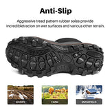 Obcursco Botas impermeables de goma de neopreno de 6 mm para hombres y mujeres, botas de lluvia aisladas para actividades al aire libre. Ideal para trabajo en granja, caza y pesca, Aislamiento de 400 g, color marrón., 10