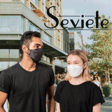 Seviete Set de 10 Cubrebocas Certificado KF94 Estilo Coreano. Máscara facial para adulto protección premium de 4 capas de filtración y proteccion contra particulas. Ajustador nasal oculto. Empaque Invidivual. Tapabocas que brinda seguridad y cuidado entre
