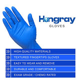 Guantes de nitrilo, sin látex, sin polvo, 100 unidades por caja (mediano, azul)