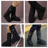 Protector de Zapatos ,Impermeable Cubiertas de Zapatos Lluvia nieve cubrebotas para hombre o mujer - Exteriores bicicleta motocicleta cubrebotas - Viaje Reusable con cierre cubre zapatos lluvia traje/equipo (1 par)(XL)