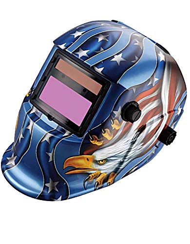 Casco o Careta para Soldar Fotosensible Electrónica Auto Oscurecimiento Uso Industrial Original Retro Protección Casco para Soldar Soldadura Mascara para Soldar Diseño Aguila Azul