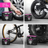 Prow compresor de aire portátil inflador de neumáticos CA/CC bomba eléctrica para coche - DC 12V, hogar - AC 110V, Upscale, con manómetro analógico, bomba de aire para neumáticos de coche, motocicleta, bicicleta, baloncesto y más.