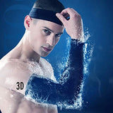 Mangas para brazo de seda hielo, con protección solar UV UPF 50, Paq4 pares,Mangas protectoras de brazos para baloncesto, correr, ciclismo, golf, béisbol y fútbol