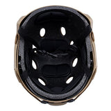 Casco táctico, ZJchao Militar ejército táctica Series Airsoft Paintball caza CQB, equipo de escalada combate rápida casco base Jump Bj tipo con anteojos, Marrón