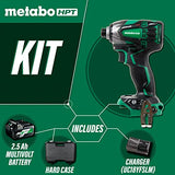 Metabo HPT WH36DBG - Kit de destornillador de impacto inalámbrico multivoltios de 36 V, dos baterías y cargador