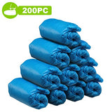 Fuxury Paquete de 200 (100 pares) fundas desechables antideslizantes e impermeables para zapatos de interior, protector de zapatos higiénico, fundas de pies antideslizantes duraderas, tamaño habitual que se adapta a la mayoría de