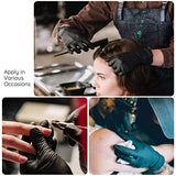 Segbeauty Guantes para colorear el cabello, guantes de goma negros gruesos de 12 pulgadas, sin polvo, 16 unidades, de látex, reutilizables, lavables, accesorios de tinte para el cabello, para salón, jardín, limpieza del hogar, tamaño mediano