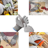Guantes de trabajo resistentes a los cortes 1 par, alto rendimiento, 5 niveles de protección de grado alimenticio, certificado EN388 (mediano)