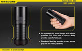 Nitecore EA41 960 Lumen CREE XM-L U2 LED dual switch compact flashlight/searchlight with Four rechargeable AA batteries, Charger & Four EdisonBright AA Alkaline batteries
