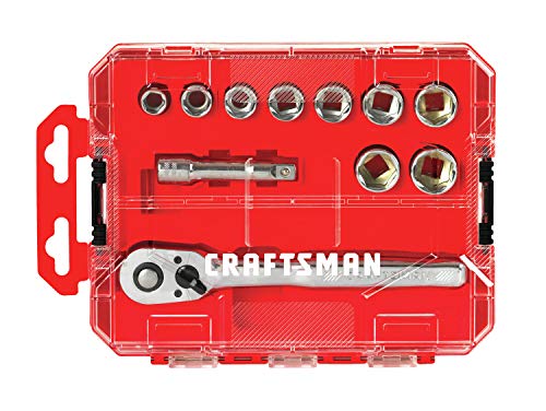 Craftsman CMMT12027 - Juego de llaves de vaso métricas con carraca (11 piezas, 3/8