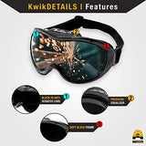 KwikSafety (Charlotte, NC Pit Viper (Paquete DE 2) ANSI Industrial (Anti-Fog, Anti-Scratch, Snug FIT) Gafas de Soldadura Sombra 5 | Ventilación Infrarrojo Soplete Llama Corte Gas Oxy-Acetileno Negro