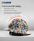 Sombrero duro de ala completa, aprobado por OSHA, diseño multicolor, casco ventilado de seguridad FRP con suspensión de trinquete ajustable de 4 puntos, clase C
