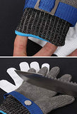 ThreeH Guantes de trabajo resistentes al corte de acero inoxidable Guantes de alambre 316L Nivel 5 de protección Para Cocina Carnicero GL09 S(1 pieza)