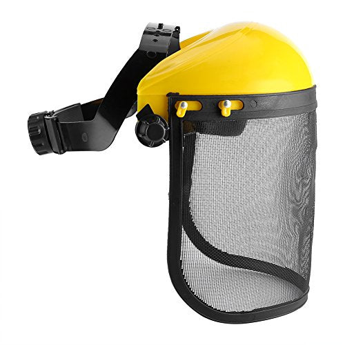 Zerodis Casco de Seguridad de protección de Escudo de Cara Completa con Visera de Malla Ajustable para Motosierra Jardinería desbrozadora Forestal