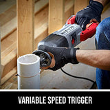 SKIL Sierra de sable SAW SPT44A-00 de 13 amperios con tecnología Buzzkill, color rojo