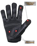 HANDLANDY Guantes de trabajo para hombre, resistentes a los cortes, guantes de mecánica de nivel 5, resistentes a desgarros y abrasión (extragrandes)